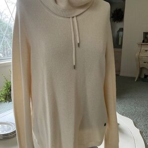 Ralph Lauren Off-White Waffle Knit Top, size L